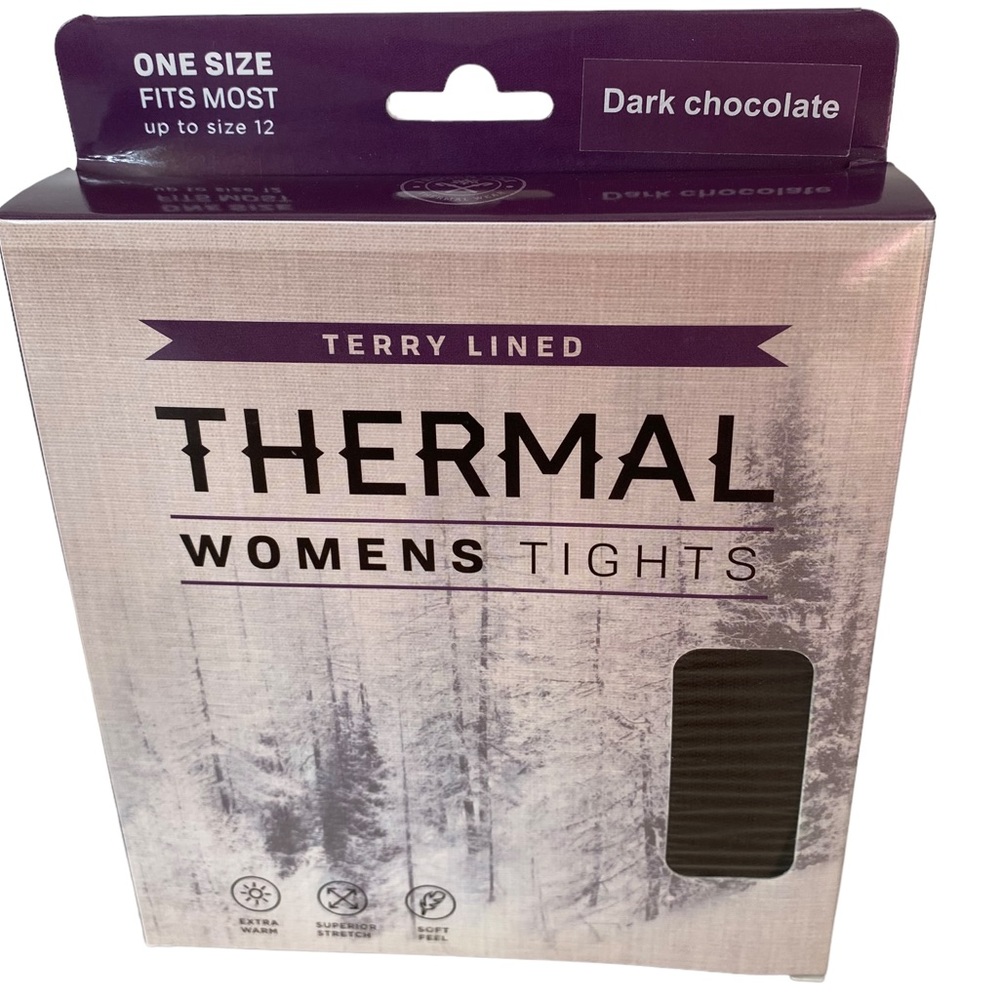 Thermal tights, dark brown